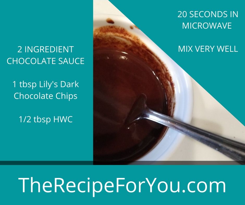 2 ingredient Low Carb simple chocolate sauce