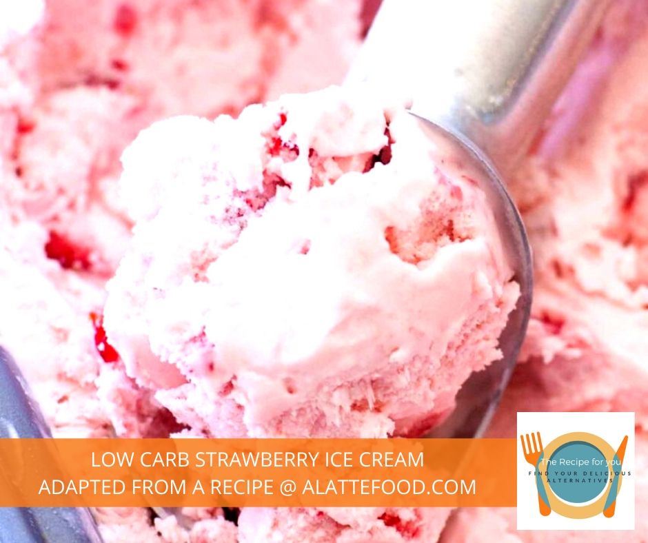 Low carb strawberry ice cream – No ice cream maker needed